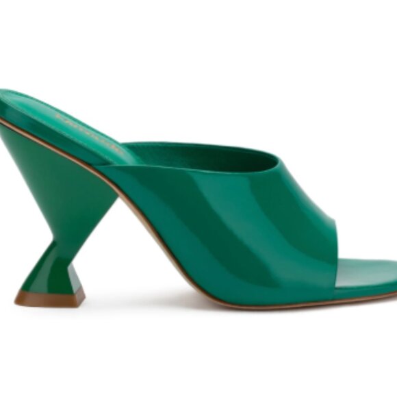 Larroudé Madonna Mule - Green Patent - W7 - Picture 1 of 7